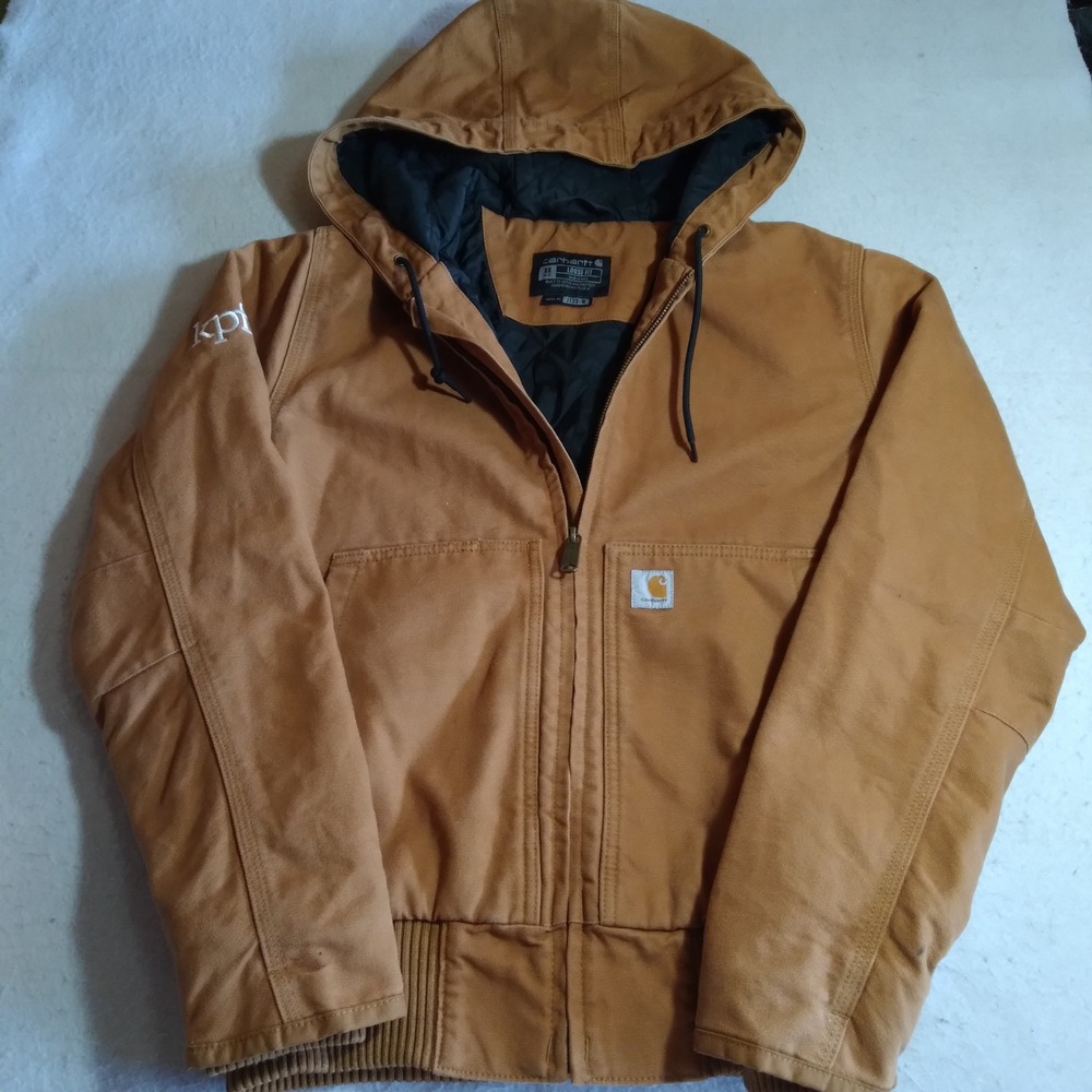Carhartt J130-W Women XS Loose Fit Quilted Flannel Lined Active Jacket‎ Brown